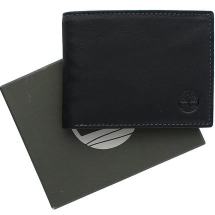 Timberland Men's Wellington RFID Leather Bifold Wallet Trifold Wallet Hybrid, Cognac, One Size