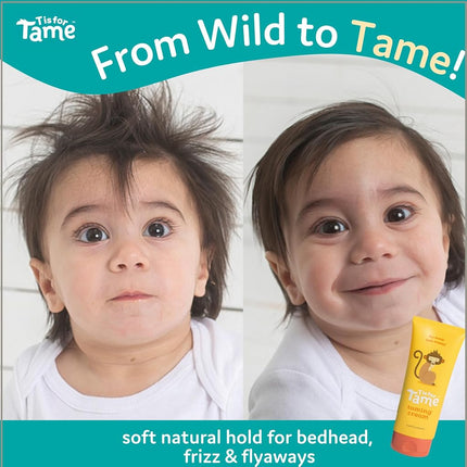 T IS FOR TAME Hair Calming Cream For Babies and Toddlers Safe & Effective Coconut & Jojoba Oil Not Greasy, Stiff, or Sticky