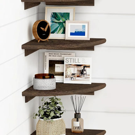 Forbena 4 Pack Corner Shelves Wall Mounted Corner 