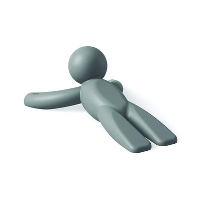 Umbra Buddy Door Stop – Heavy-Duty Door Stopper for Bottom of Door, Non-Slip, Flexible, Soft-Touch, Protects Your Floors, Grey