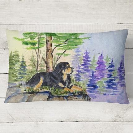 Caroline's Treasures SS8007PW1216 Tibetan Mastiff Decorative Canvas Fabric Pillow, 12H x16W, multicolor