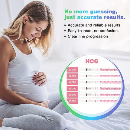 Easy@Home 100 Ovulation Test and 20 Pregnancy Test Strips, FSA Eligible Ovulation Test Kit Powered by Premom Ovulation Predictor Free iOS&Android APP,100LH +20HCG