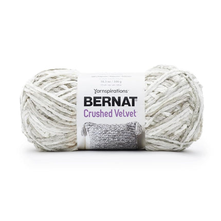Bernat Crushed Velvet White Yarn - 2 Pack of 300g/10.5oz - Polyester - 5 Bulky - 315 Yards - Knitting/Crochet
