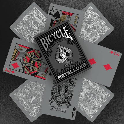 Bicycle Black and Silver Metalluxe Playing Cards Premium Foil Deck