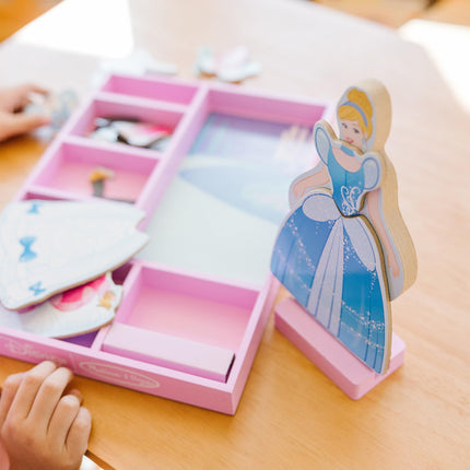 Melissa & Doug Disney Cinderella Magnetic Dress-Up Wooden Doll Pretend Play Set