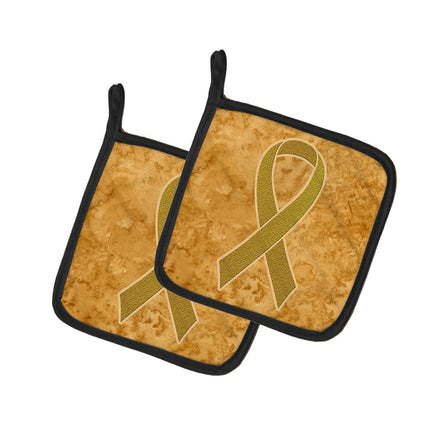 Caroline's Treasures Gold Ribbon For Childhood Can