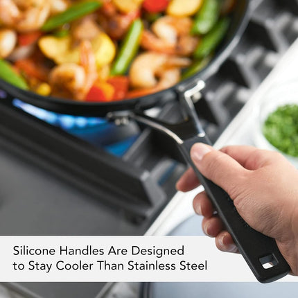 KitchenAid Stainless Steel Nonstick Frying Pans/Skillet Set, 9.5 Inch and 12 Inch - Brushed Stainless Steel