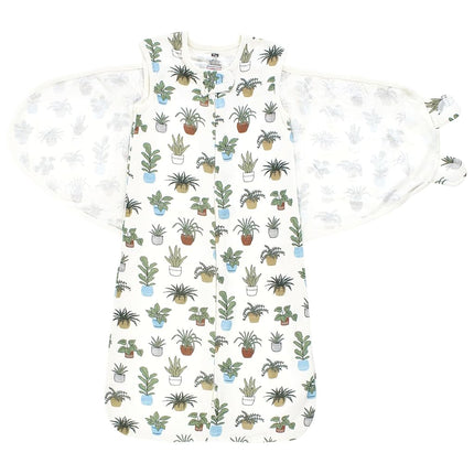 Saco de dormir convertible para bebé unisex Hudson Baby, diseño de plantas, de 3 a 9 meses