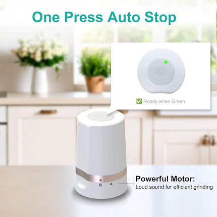 Fullicon Cordless Electric Pill Crusher, One-Touch Fine Powder, Rose Gold