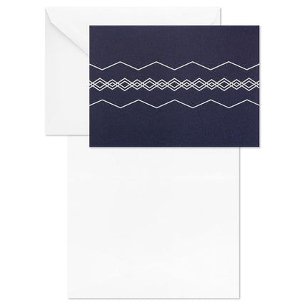 Hallmark Blank Cards Assortment, Geometric Silver Foil (40 Note Cards with Envelopes)