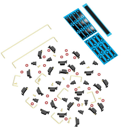 DUROCK Stabilizer V3, Screw in Stabilizers with 2u 6.25u 7u Wires, PCB Mount Keyboard Stabilizers for Mechanical Keyboards (V3 Black Gold 100% Kit)