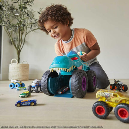 Hot Wheels Monster Trucks Car Chompin' Mega-Wrex Giant Vehicle & Car