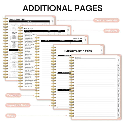 Taja Planner 2026-2027, 8.5" x 11" Calendar Planner, Jul 2026-Jun 2027