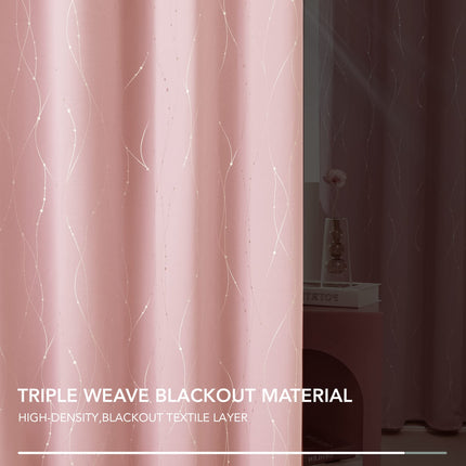Deconovo Blackout Curtains - Thermal Insulated, Noise-Reducing Window Drapes for Bedroom, Living Room -2 Panels, White, 52W x 108L