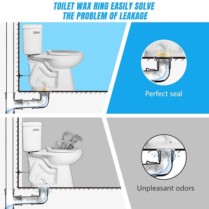 MENNTY Extra Thick Toilet Wax Ring Kit Universal Fit for 3 or 4 Inch Drains