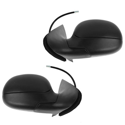 TRQ 2 Piece Driver and Passenger Side Mirror Assembly Set Electric Adjustment Non-Heated No Memory Textured Compatible with 1997 Ford F150 F250 FO1320644 FO1321644