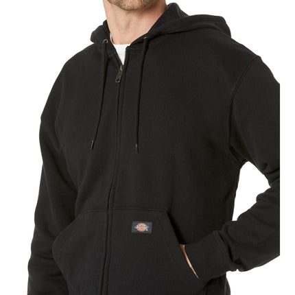 Dickies, Men's, Midweight Full Zip Fleece Hoodie Regular, Black, XL