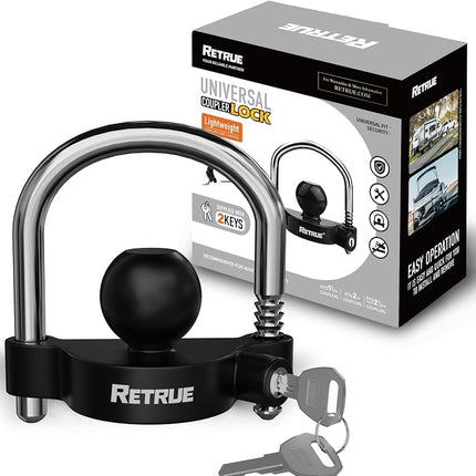RETRUE Universal Coupler Lock Trailer Locks Ball H