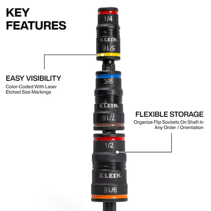 7-in-1 Impact Flip Socket Set, No Handle One Size