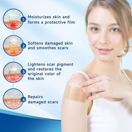 Rvlaim Silicone Scar Sheets, Silicone Scar Tape(5.7” x 1.57” 10 Pcs)
