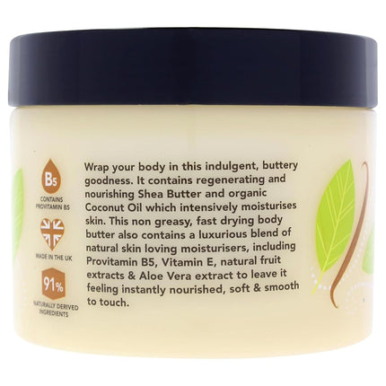 I Love Vanilla Milk Scented Body Butter, Packed With Shea Butter & Coconut Oil to Regenerate & Nourish the Skin, 85% Naturally Derived Ingredients, Vegan-Friendly 11.16 fl oz