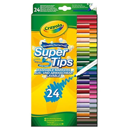 CRAYOLA SuperTips Felt Tip Washable Markers - Asso