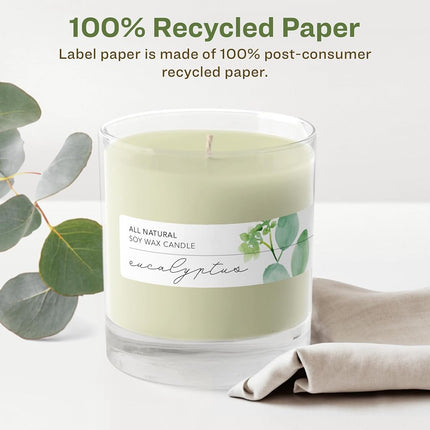 Avery EcoFriendly Matte White Recycled Rectangle Labels, 1.5" x 7.5", Print-to-The-Edge, Matte White Labels, Permanent Adhesive, Laser/Inkjet Printable, 500 Total