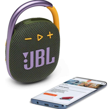 JBL Paquete de 2 altavoces inalámbricos Bluetooth impermeables Clip 4 (verde)