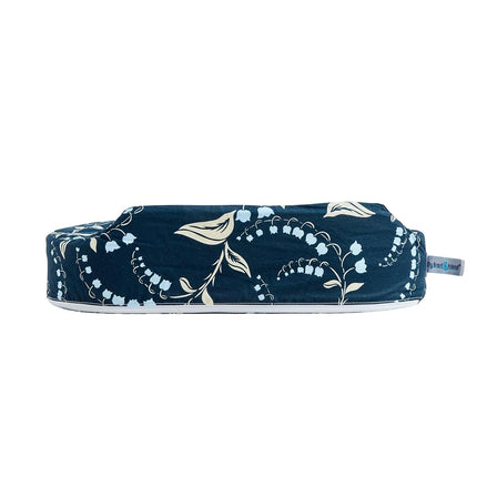 My Brest Friend Original Nursing Pillow for Breastfeeding, Nursing and Posture Support with Pocket and Removable Slipcover, Navy Bluebells