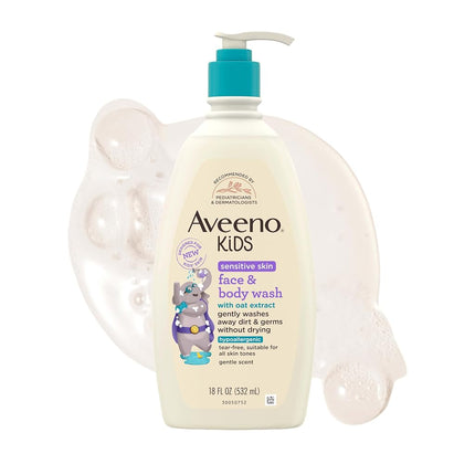 Aveeno Kids Sensitive Skin Face & Body Wash with O