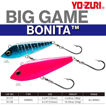 Yo-Zuri R1158-CDR Bonita Trolling Sinking Lure, Dorado