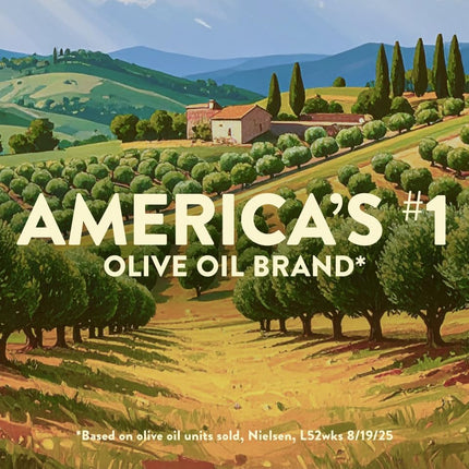 Huile d'olive Pompeian - Vierge extra importée, bouteille en plastique de 946 ml