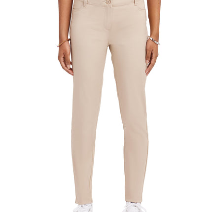 IZOD Girls' Uniform Stretch Jegging, Khaki, Large-