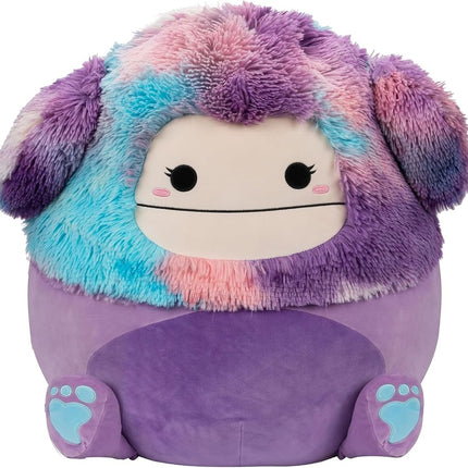 Squishmallows Peluche Officielle Kellytoys 20 cm Eden le Bigfoot Violet, Jouet en Peluche Extrêmement Doux