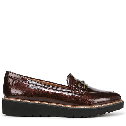 Naturalizer Women's, Elin Loafer, Cinnamon Brown Patent, 6 Wide