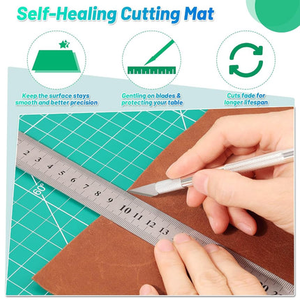 anezus Self Healing Cutting Mat for Rotary Cutting, 24" x 18", Green