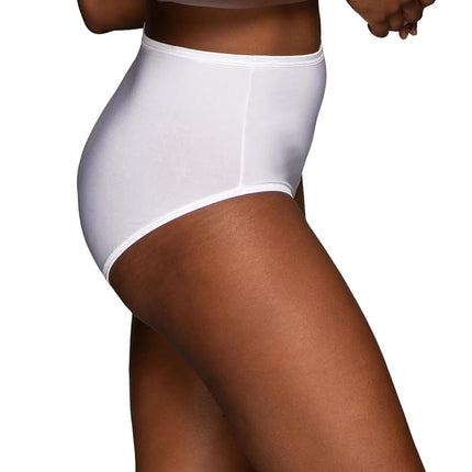 Vanity Fair Women's Illumination Brief Panty 13109 Slip, White and Multicoloured, 36 (Pack of 3)