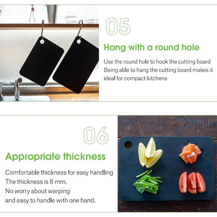 Rubber Rubber NBD003 Cutting Board, Synthetic Rubber, Black, L, Made in Japan 14.6 x 9.4 x 0.3 inches (370 x 240 x 8 mm) (L)