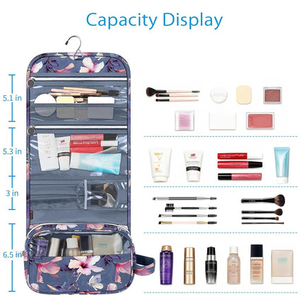 FINTIE Portable Toiletry Cosmetic Travel Bag Hanging Makeup Organizer