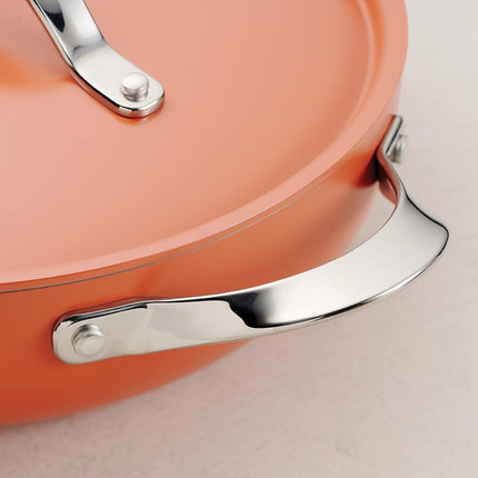 Tramontina All in One Plus Pan, 5 Qt Ceramic Non Stick (Persimmon Orange)