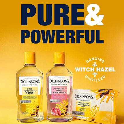 Dickinson's Original Witch Hazel Pore Perfecting Toner, 100% Natural, 16 Ounce Fragrance free