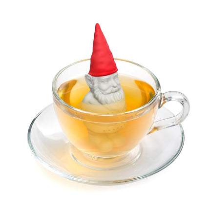 Genuine Fred GNOME Brew Tea Infuser, Cute Garden Gnome Design- for Loose Leaf Tea, Flexible, Easy to Clean Silicone, Fun Gift for Tea Lovers, Clever Kitchen Gadget