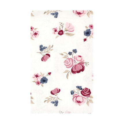 Hudson Baby Unisex Baby Cotton Flannel Burp Cloths, Dusty Rose Floral 10-Pack, One Size