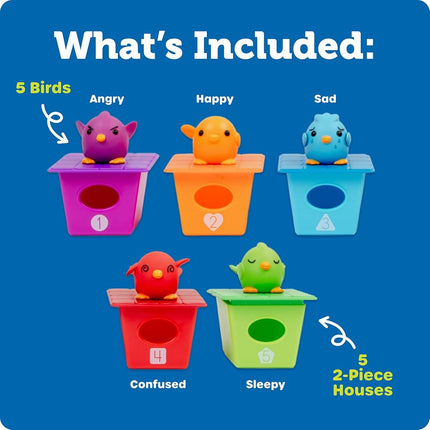 Learning Resources Peek-a-Bird Learning Buddies, Ages 18 Months+, Toddler Toy Set for Counting, Colour, Matching, Fine Motor and Social Skills, 15 Pieces
