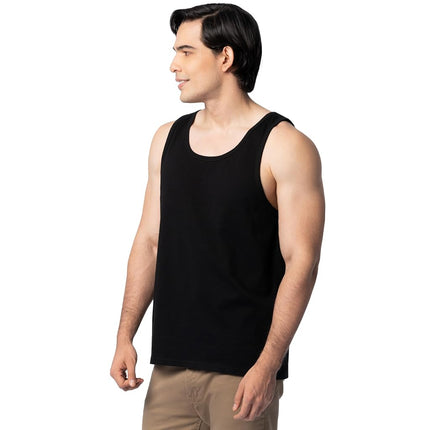 Fruit of the Loom Men's Eversoft Cotton Sleeveless T Shirts, Breathable & Moisture Wicking with Odor Control, Sizes S-4x Undershirt, Tank-2 Pack-Black Ink, Large (Pack of 2)