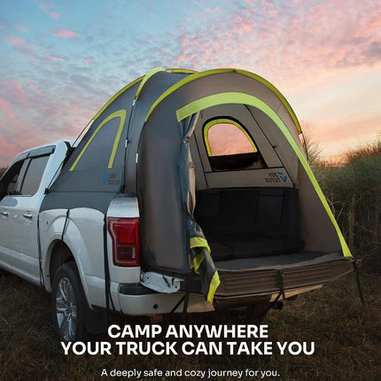 JOYTUTUS Pickup Truck Tent, Waterproof PU2000mm Double Layer for 2 Person, Portable Truck Bed Tent, Length 2.3M Camping Preferred