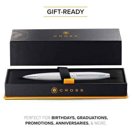 CROSS Calais Ballpoint Pen in Satin Chrome incl. Premium Gift Box – Refillable Medium Ballpen