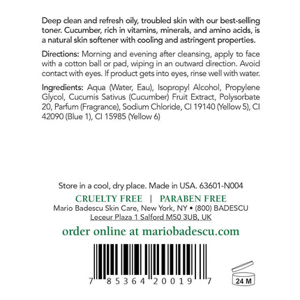 Loción Especial de Pepino Mario Badescu - Para Piel Mixta/Grasa 236ml