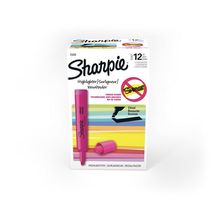 Marcadores Sharpie Accent con Punta Biselada, 12 Marcadores Rosas Fluorescentes (25009)