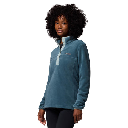 Columbia Women's Benton Springs 1/2 Snap Pull Over 2, Fleece Pull Over, Everblue/Crushed Blue, XS